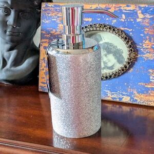 DKNY Silver Glitter Soap Dispenser